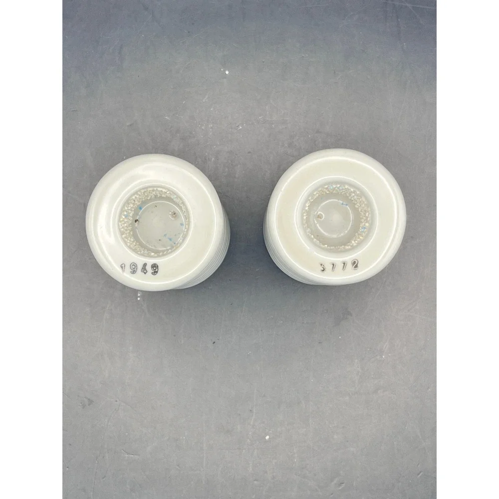 2 VTG Porcelain Insulators Retro Candle Holders 3.25